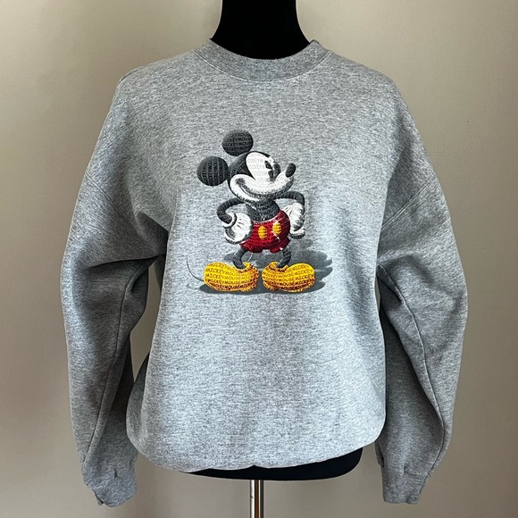 Vintage Mickey Mouse Disney Crew Neck Sweatshirt sz Large - Picture 5 of 16